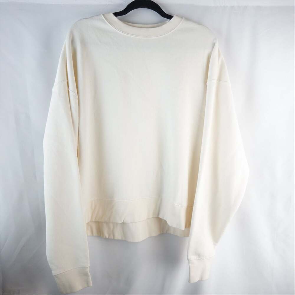 WeWoreWhat Sweatshirt Size L Cream Crewneck Pullover